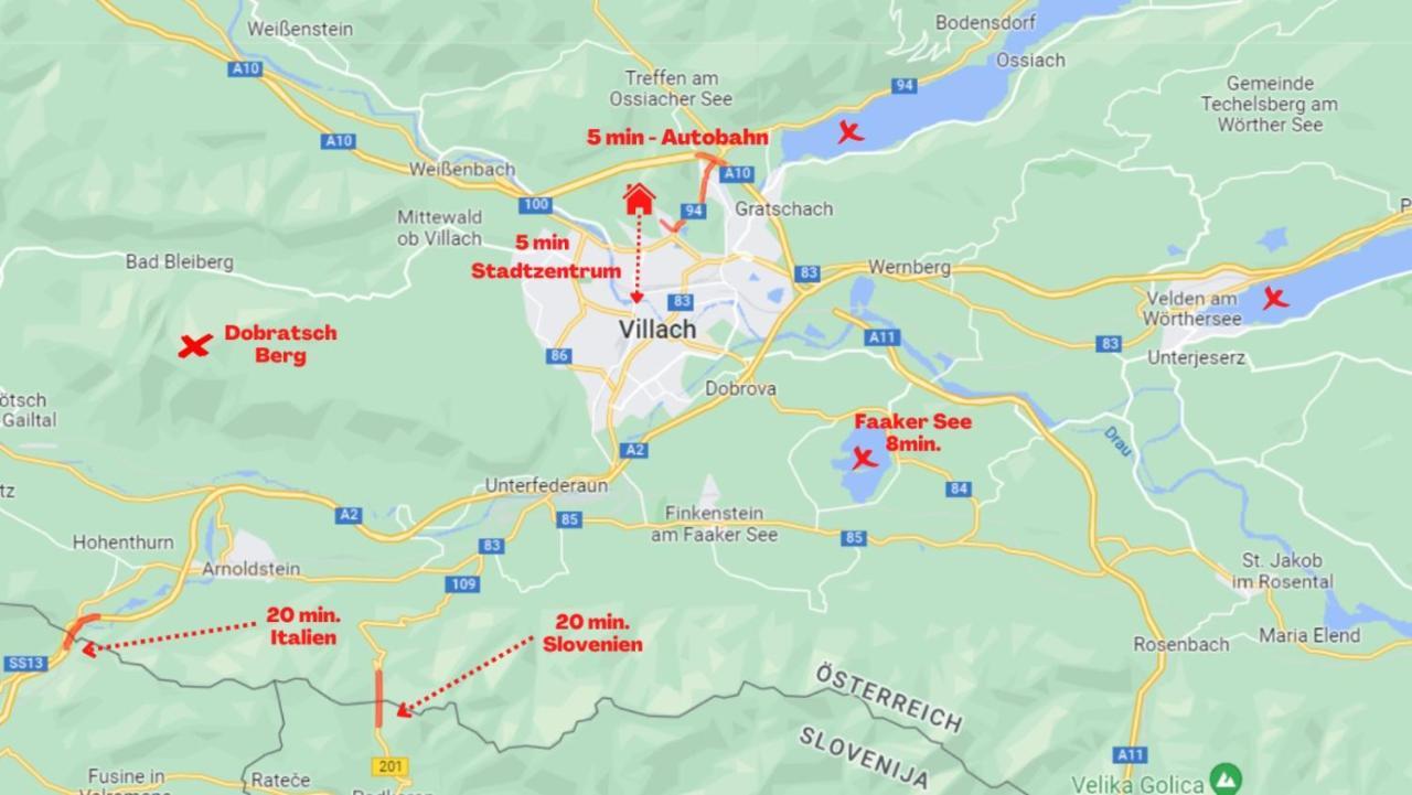 Großzügige Wohnung in wunderbarer Aussichtslage Villach Exterior foto